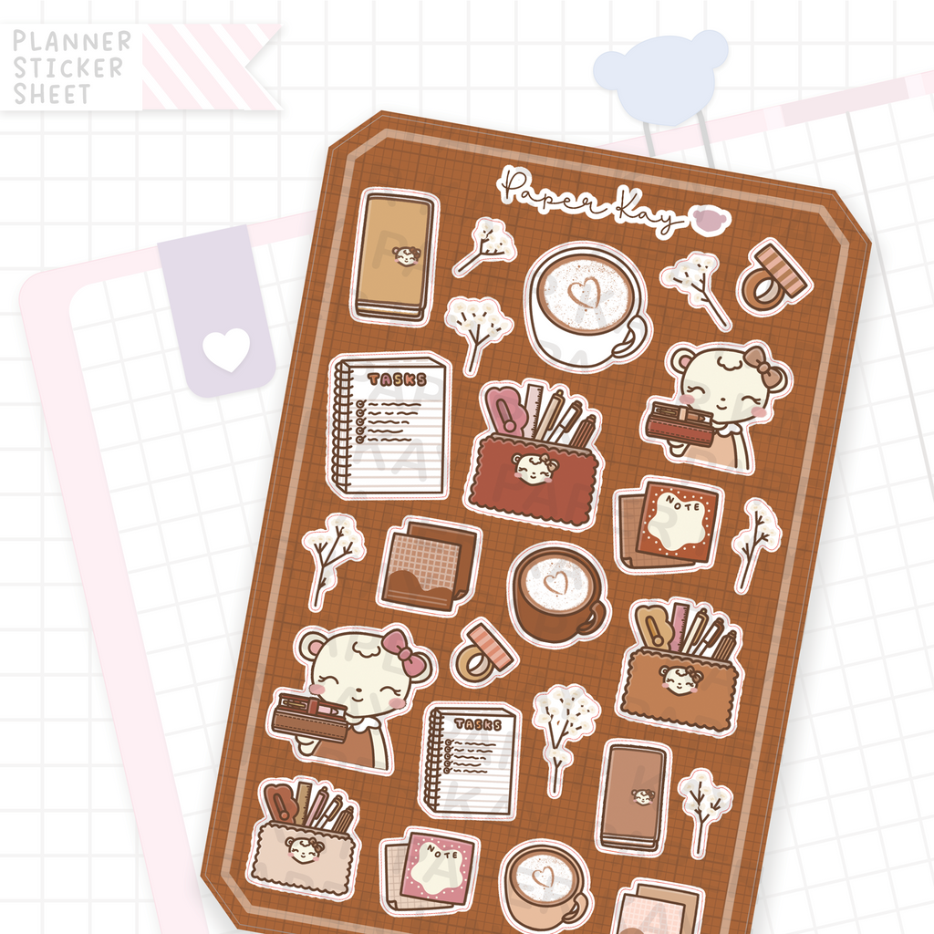 Caramel Plans DTB Bujo Deco Stickers