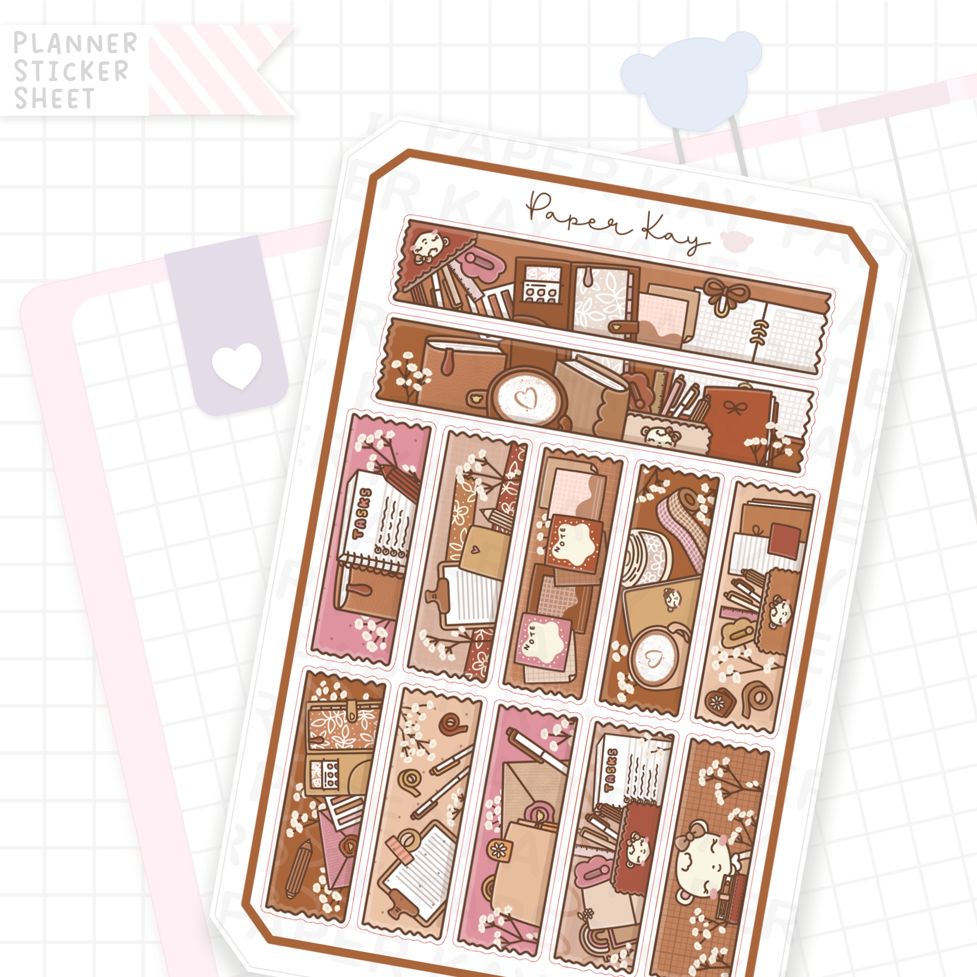 Caramel Plans Washi Strip Bujo Deco Stickers