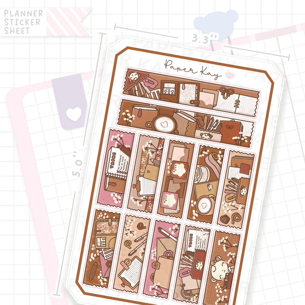 Caramel Plans Washi Strip Bujo Deco Stickers
