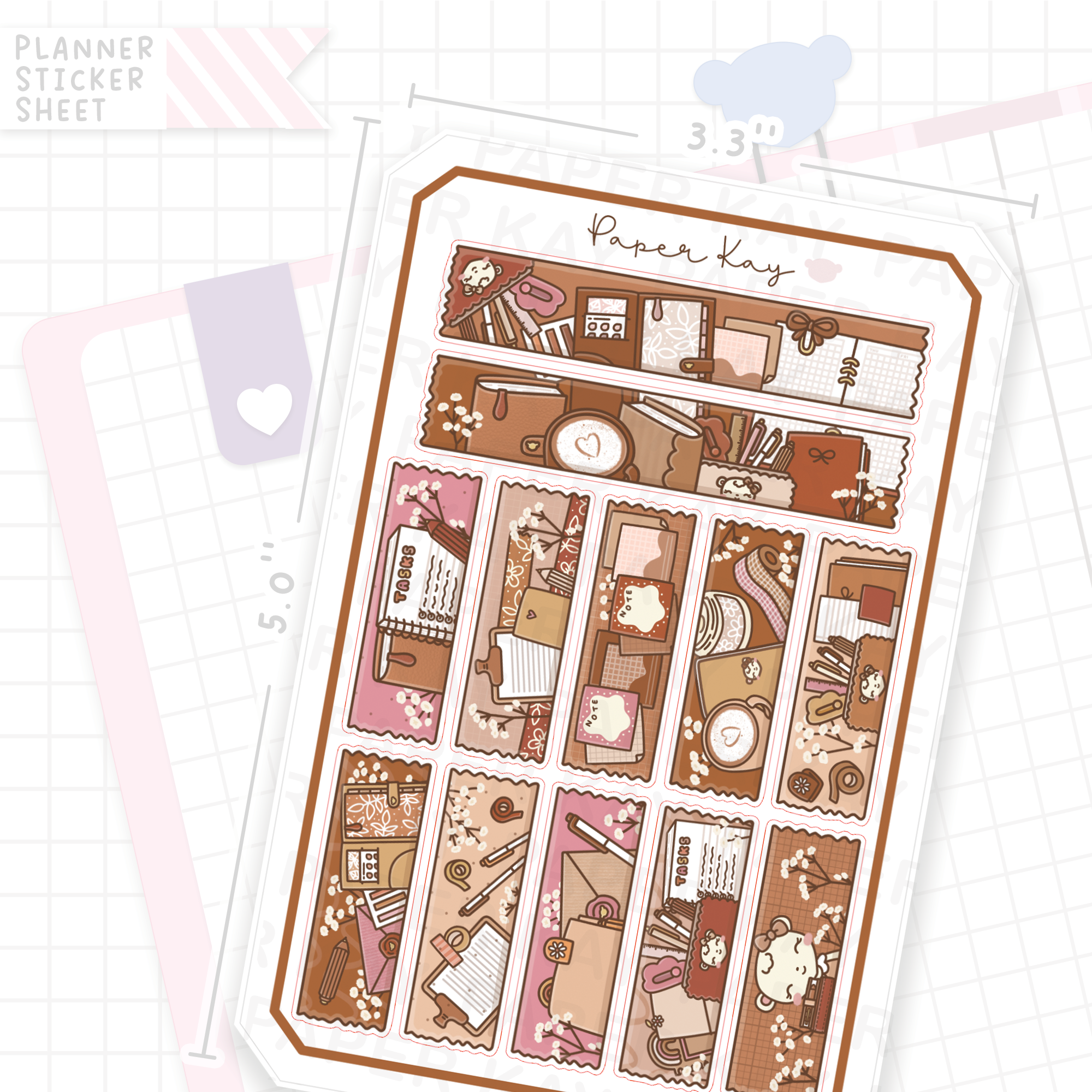 Caramel Plans Washi Strip Bujo Deco Stickers