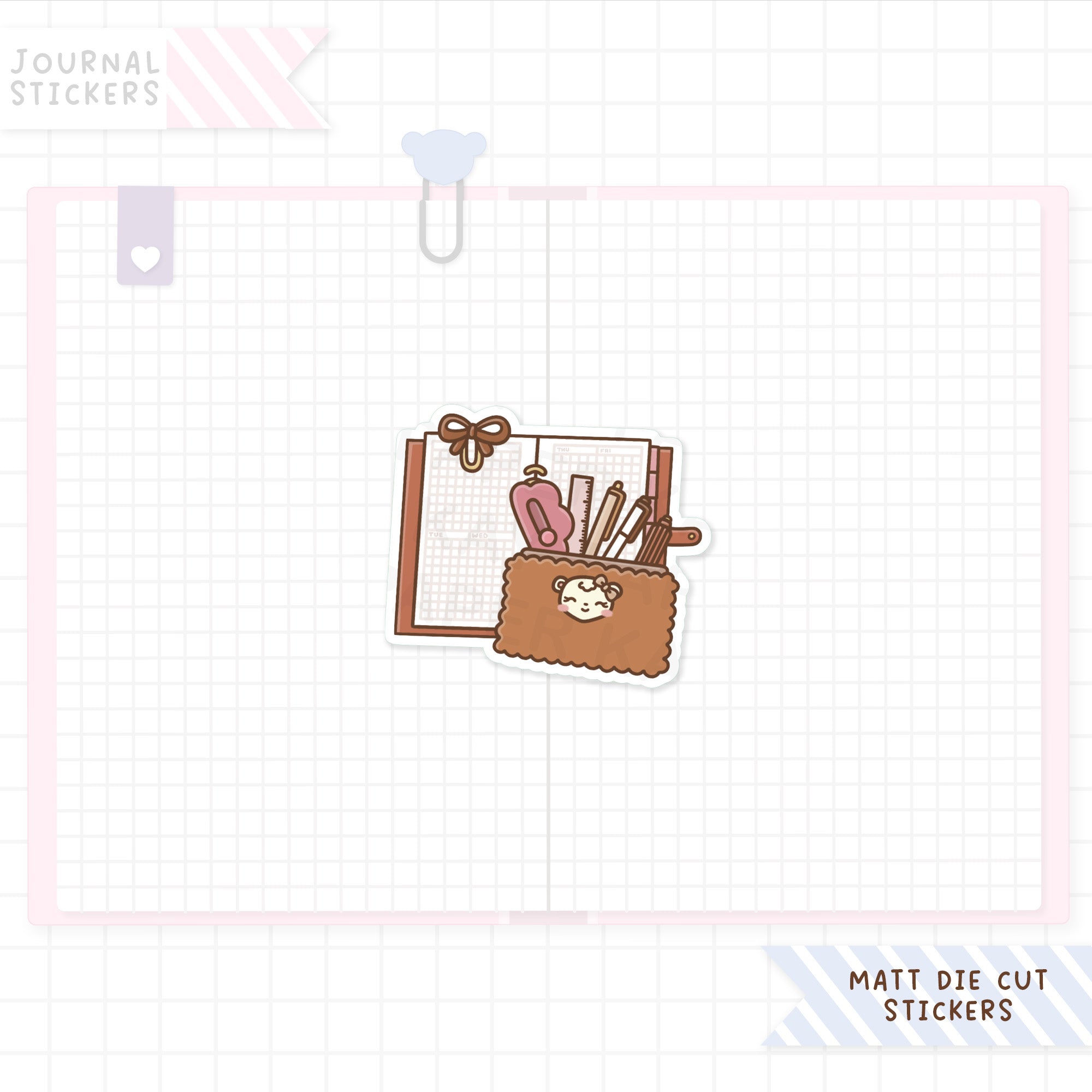 Caramel Plans Matte Sticker Die Cut