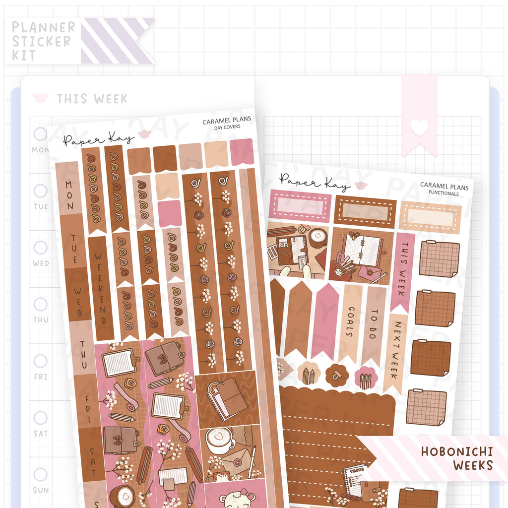 Caramel Plans Hobonichi Weeks Sticker Kit