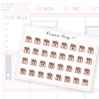 Caramel Plans Pencil Case Date Dot Stickers