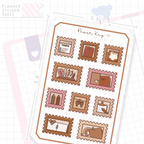 Caramel Plans Stamps Bujo Deco Stickers
