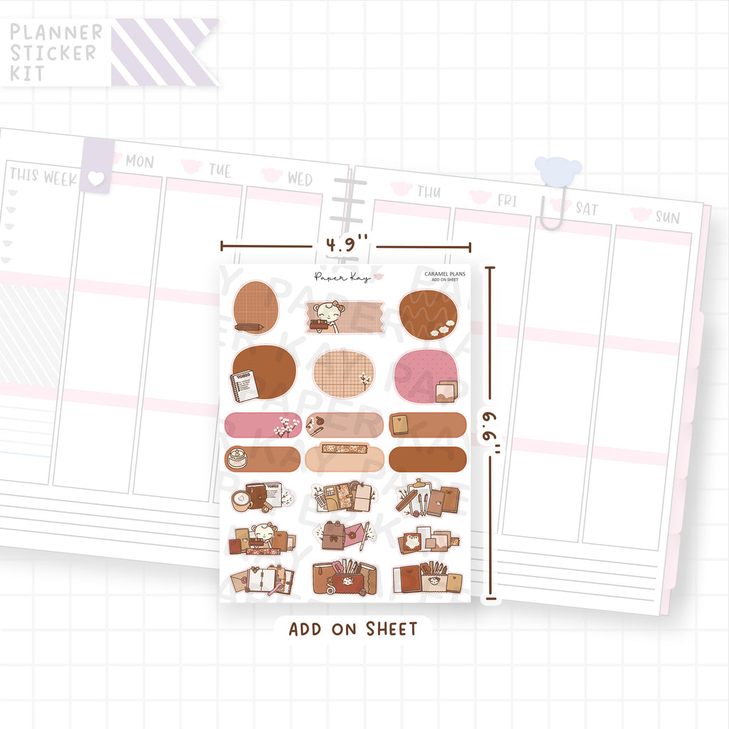 Caramel Plans Weekly Vertical Kit Add On Sheet