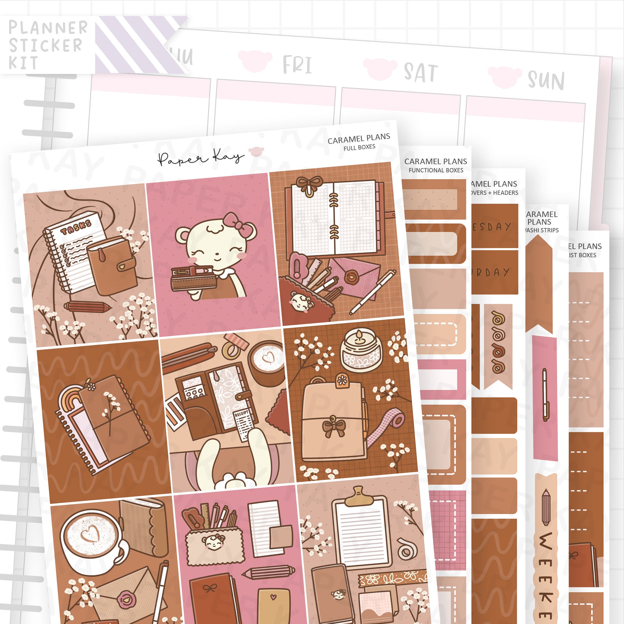 Caramel Plans Weekly Vertical Kit