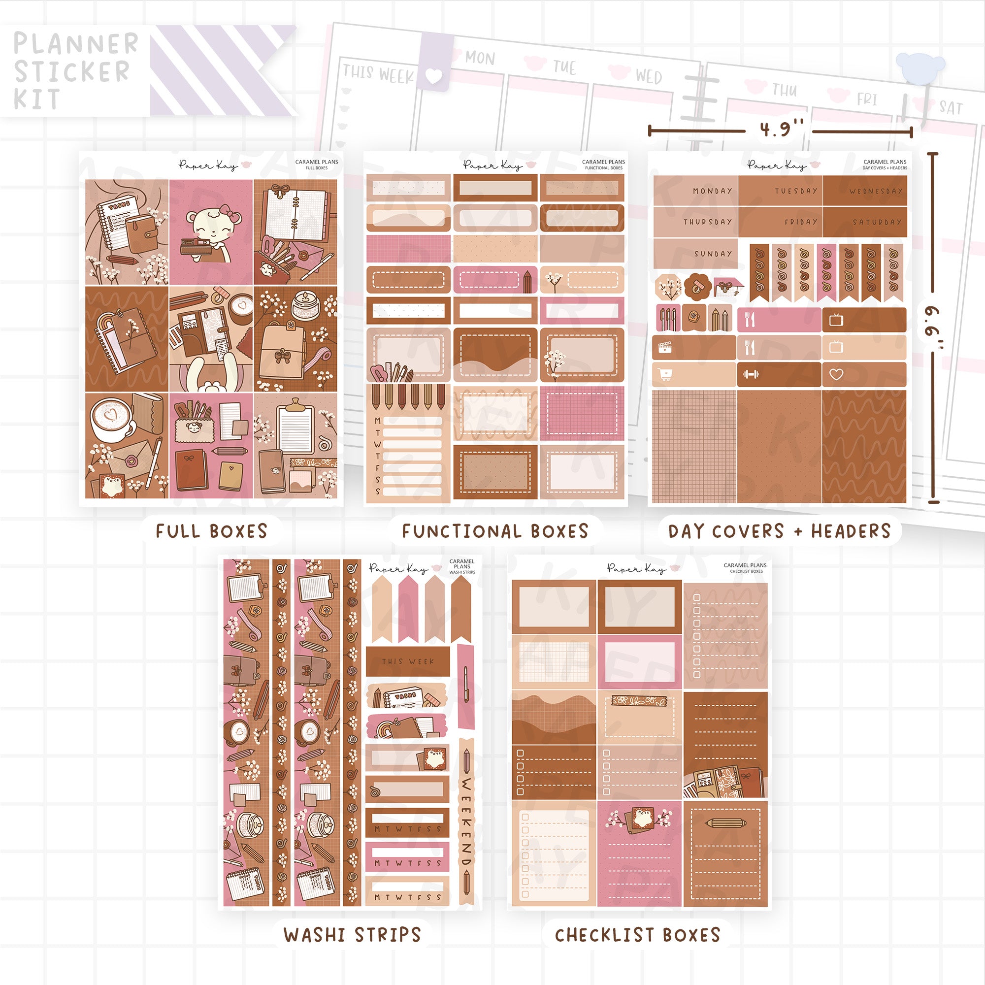 Caramel Plans Weekly Vertical Kit