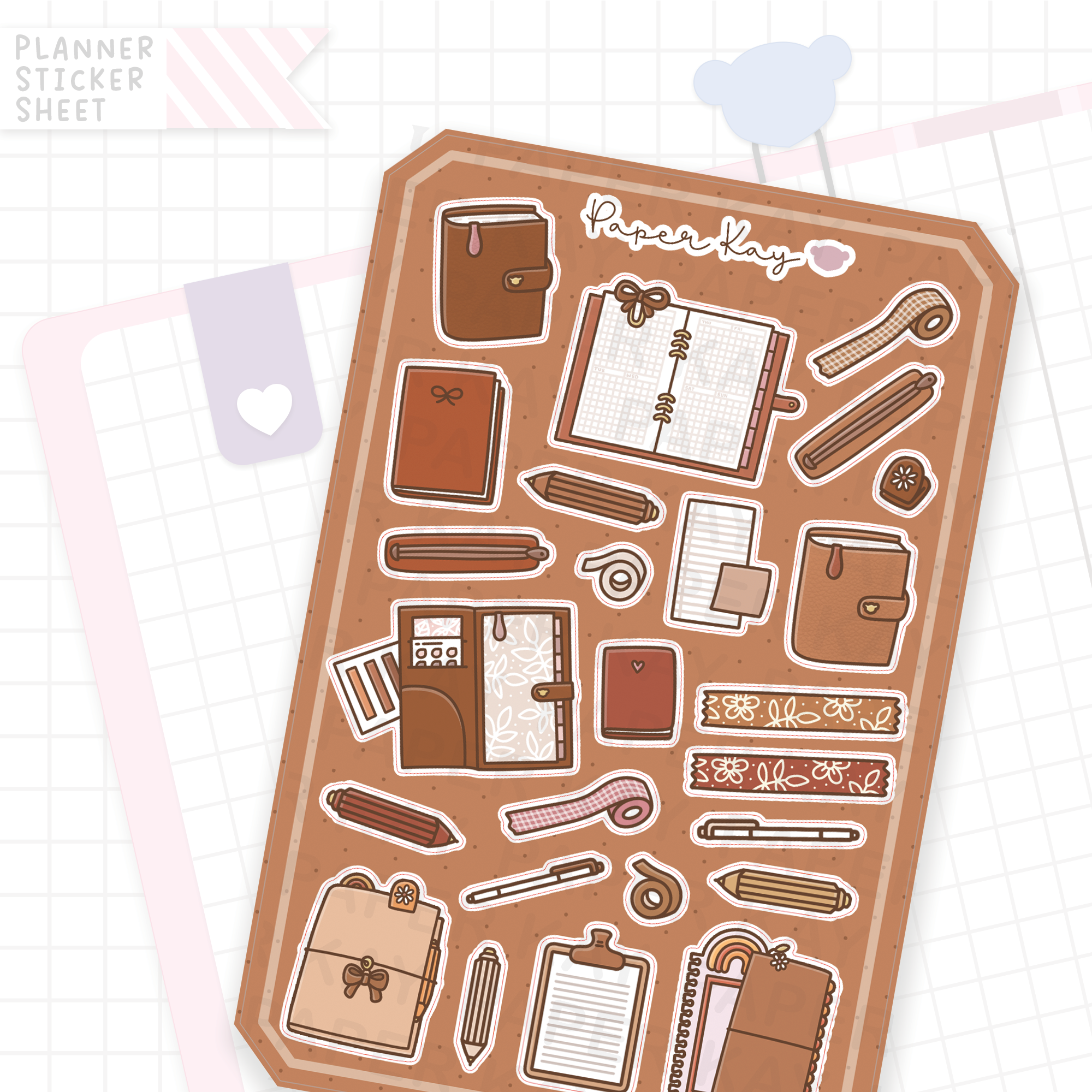 Caramel Plans Stationery Bujo Deco Stickers