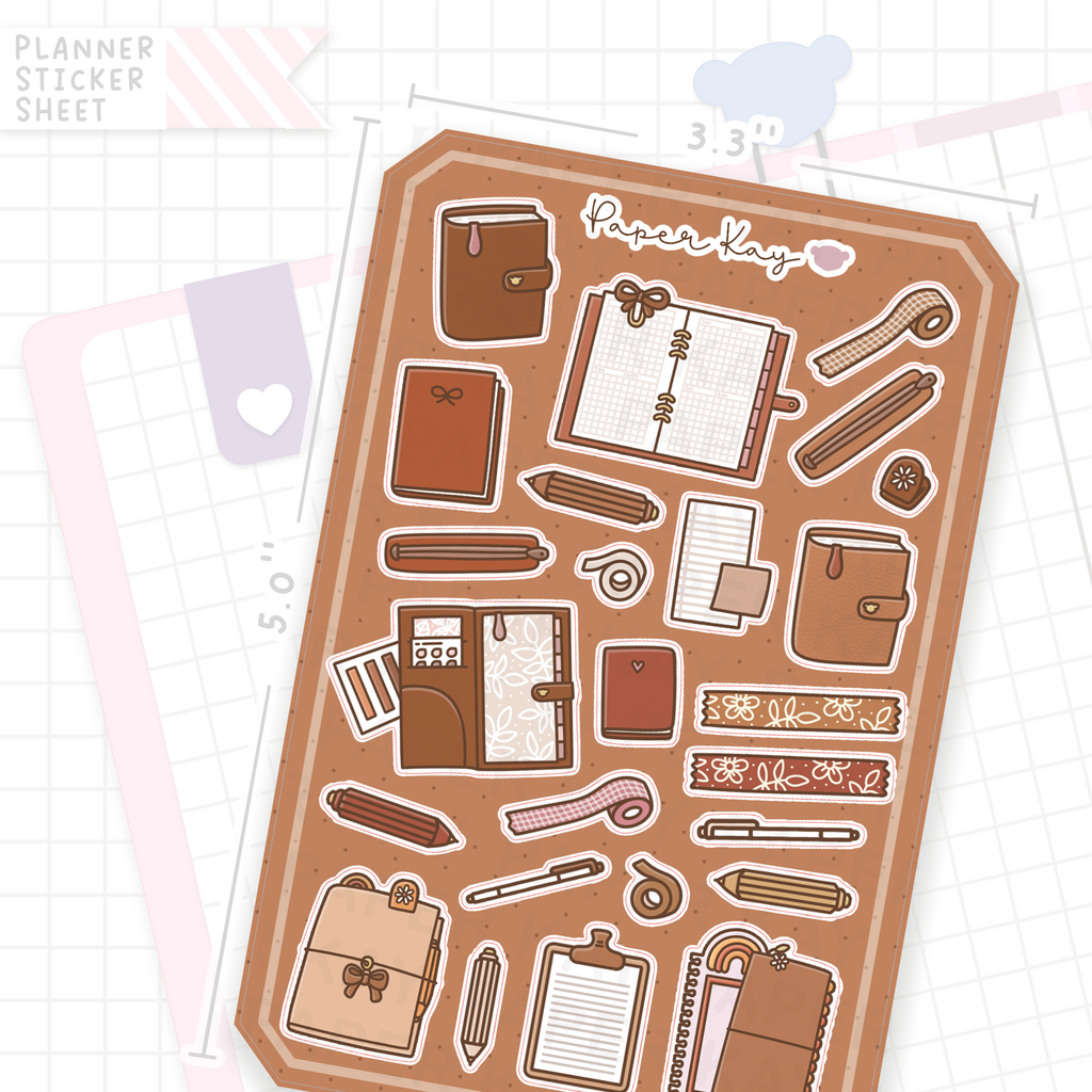 Caramel Plans Stationery Bujo Deco Stickers
