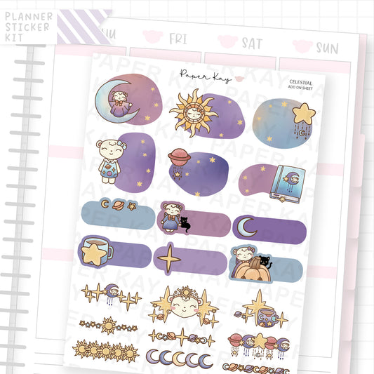 Celestial Weekly Vertical Kit Add On Sheet