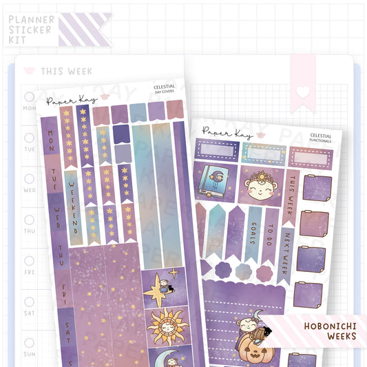 Celestial Hobonichi Weeks Sticker Kit