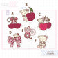 Cherry Ribbon Sticker Die Cuts