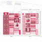 Cherry Ribbon Hobonichi Cousin Sticker Kit