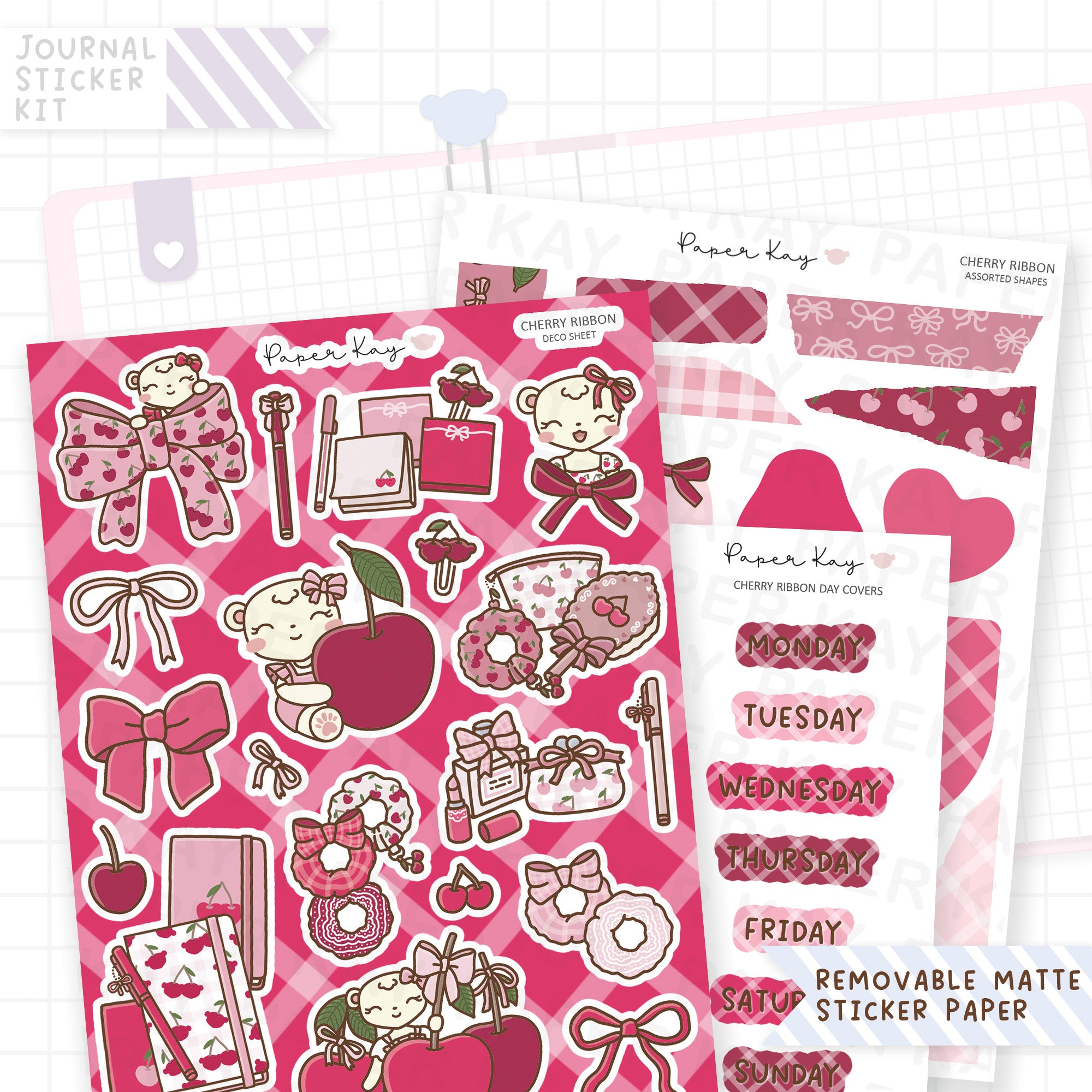 Cherry Ribbon Journalling Kit