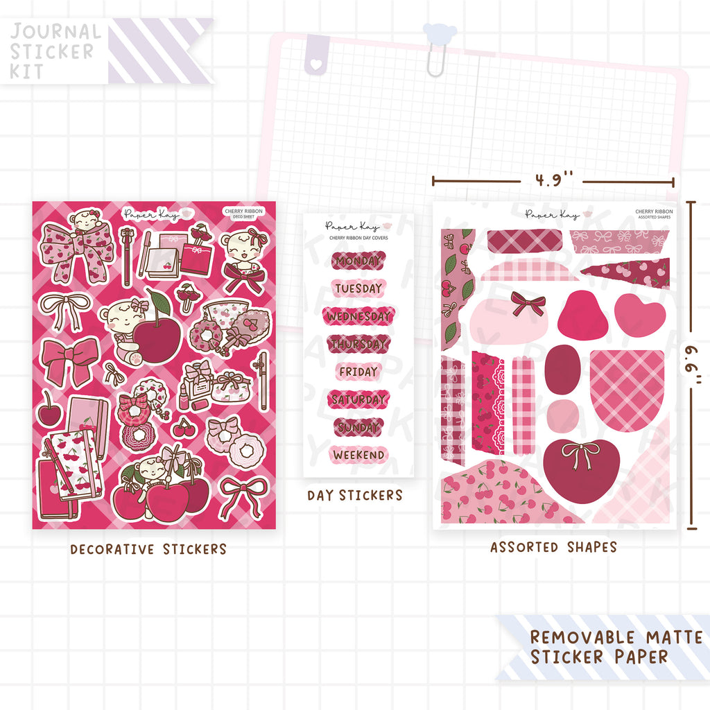 Cherry Ribbon Journalling Kit