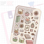 DTB Coffee Books Bujo Deco Stickers