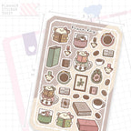DTB Coffee Books Bujo Deco Stickers