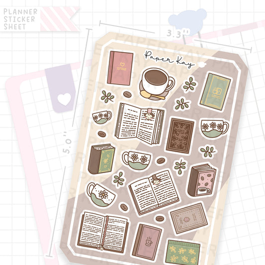 Coffee Books Bujo Deco Stickers