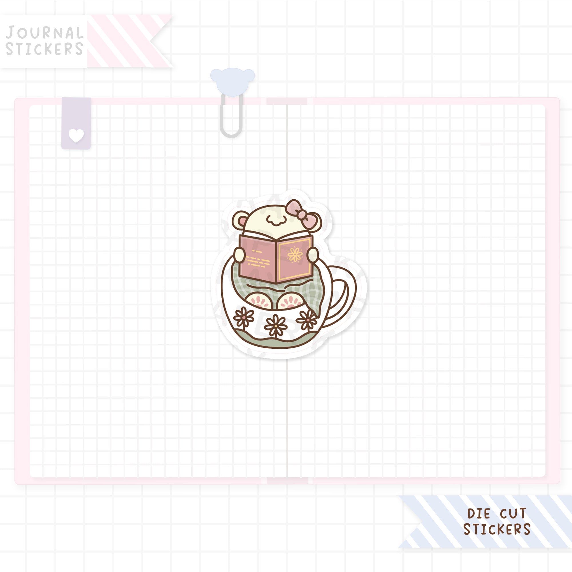 Coffee Books Matt Sticker Die Cut