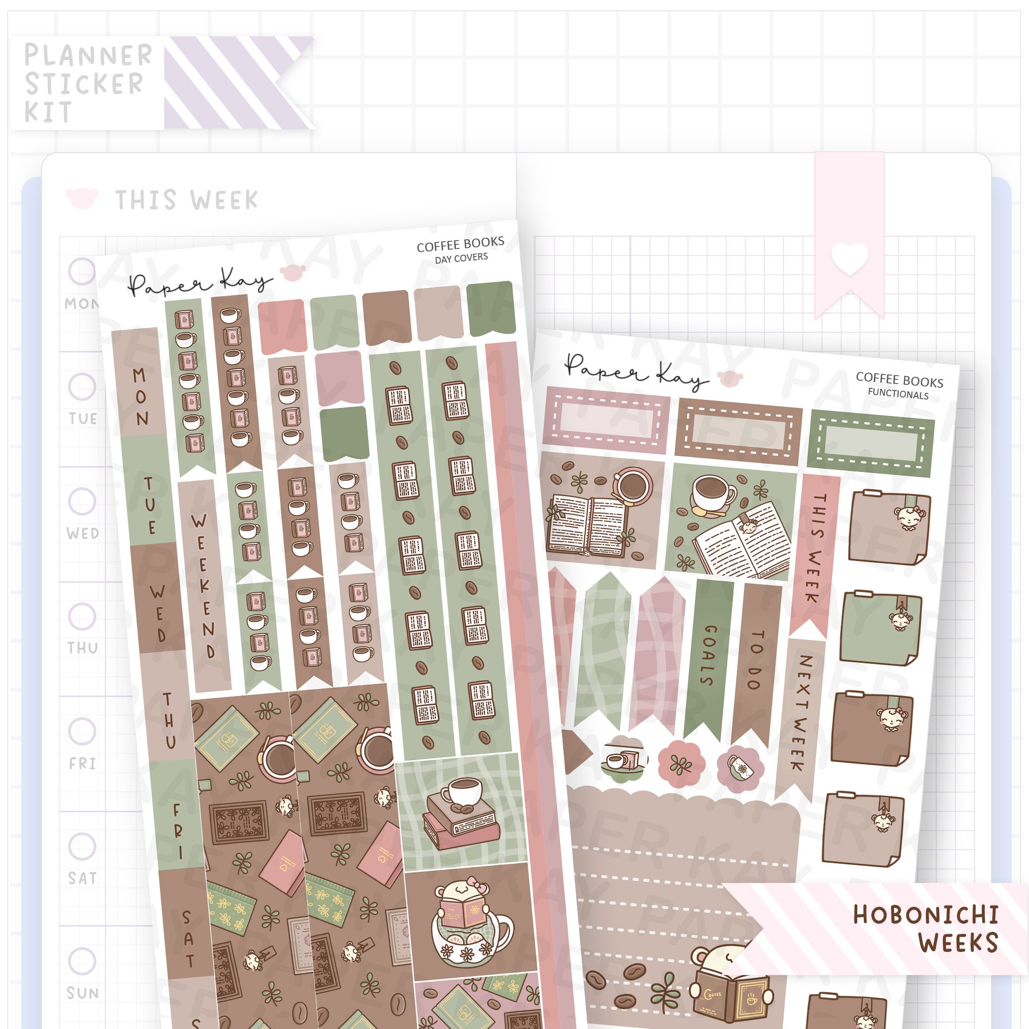 Coffee Books Hobonichi Weeks Sticker Kit
