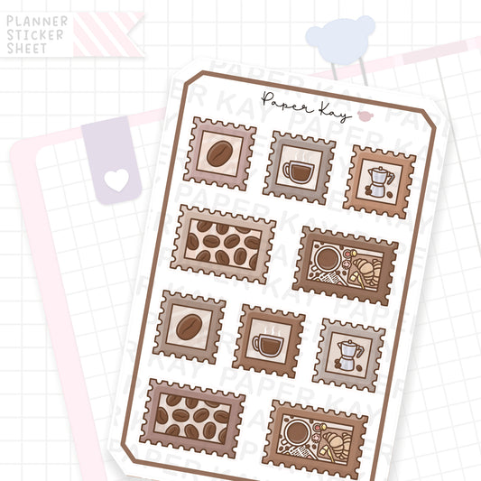 Coffee Stamps Bujo Deco Stickers