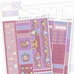 Cosy Night Hobonichi Cousin Monthly Sticker Kit