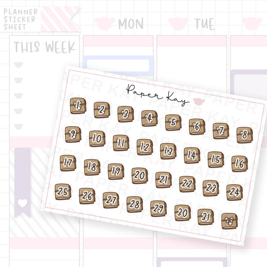 Cosy Planner Date Dot Stickers