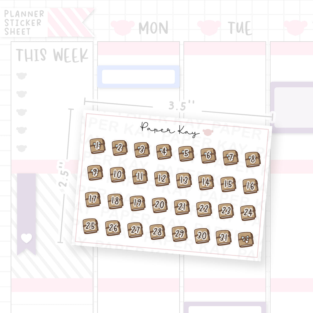 Cosy Planner Date Dot Stickers