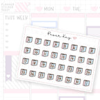 Cute Books Date Dot Stickers
