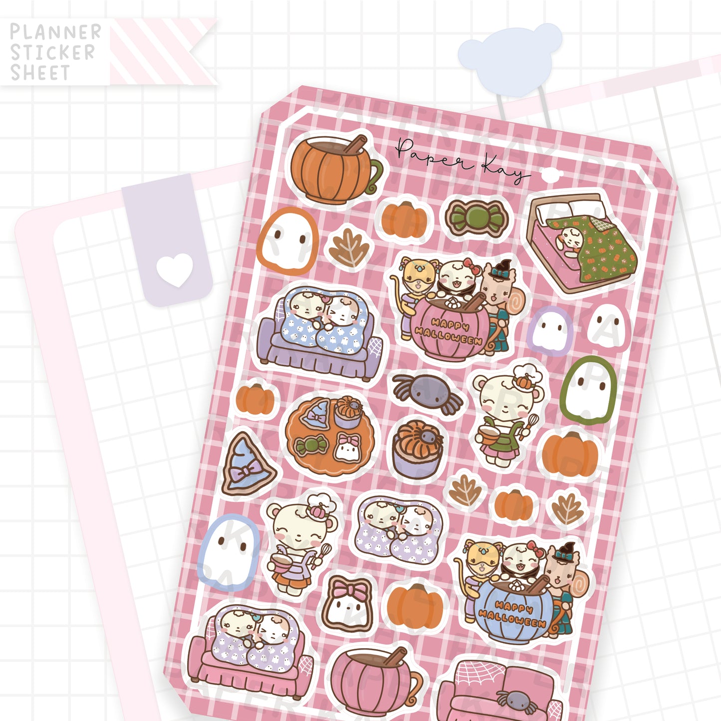 Cute Halloween Bujo Deco Stickers