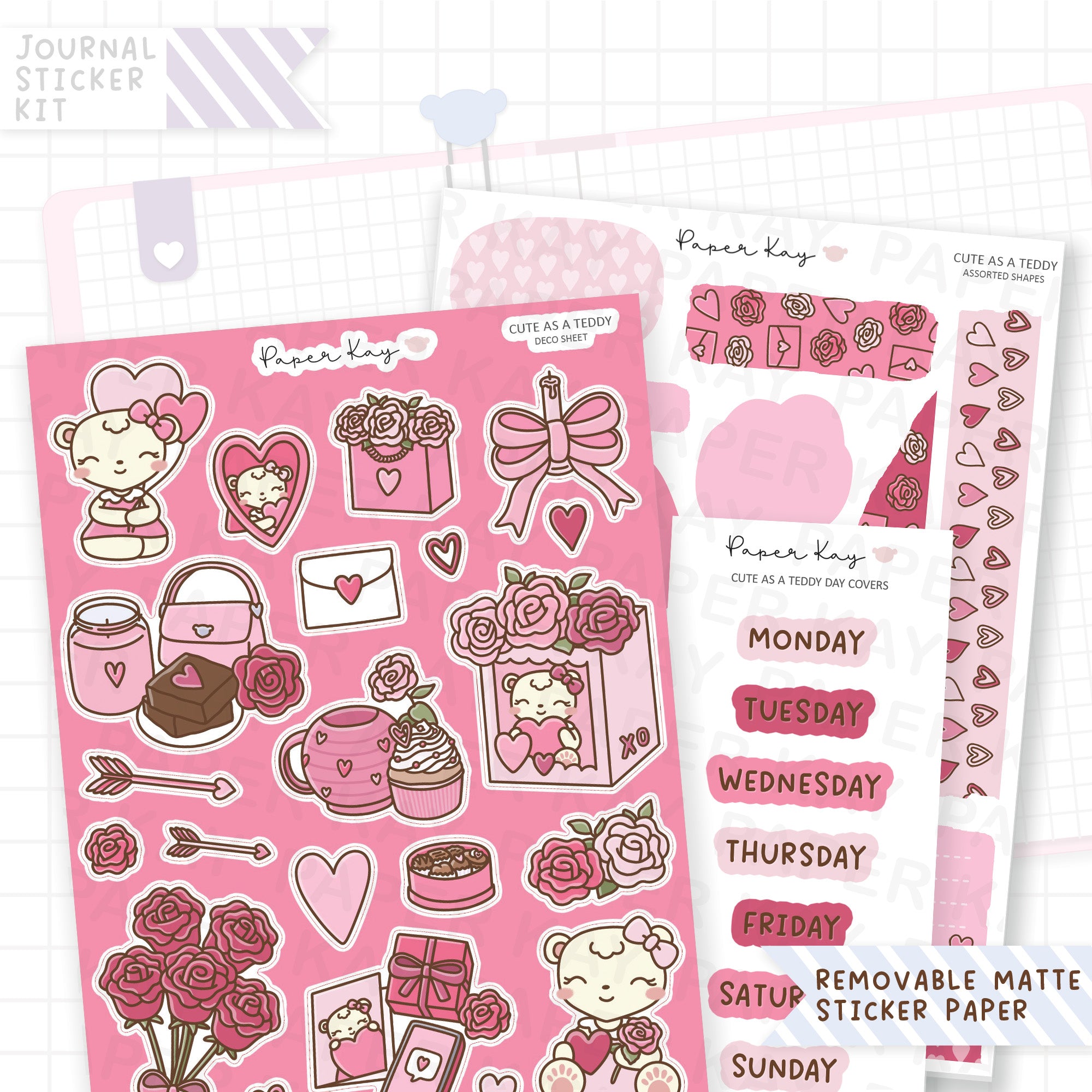 Cute as a Teddy Journalling Kit
