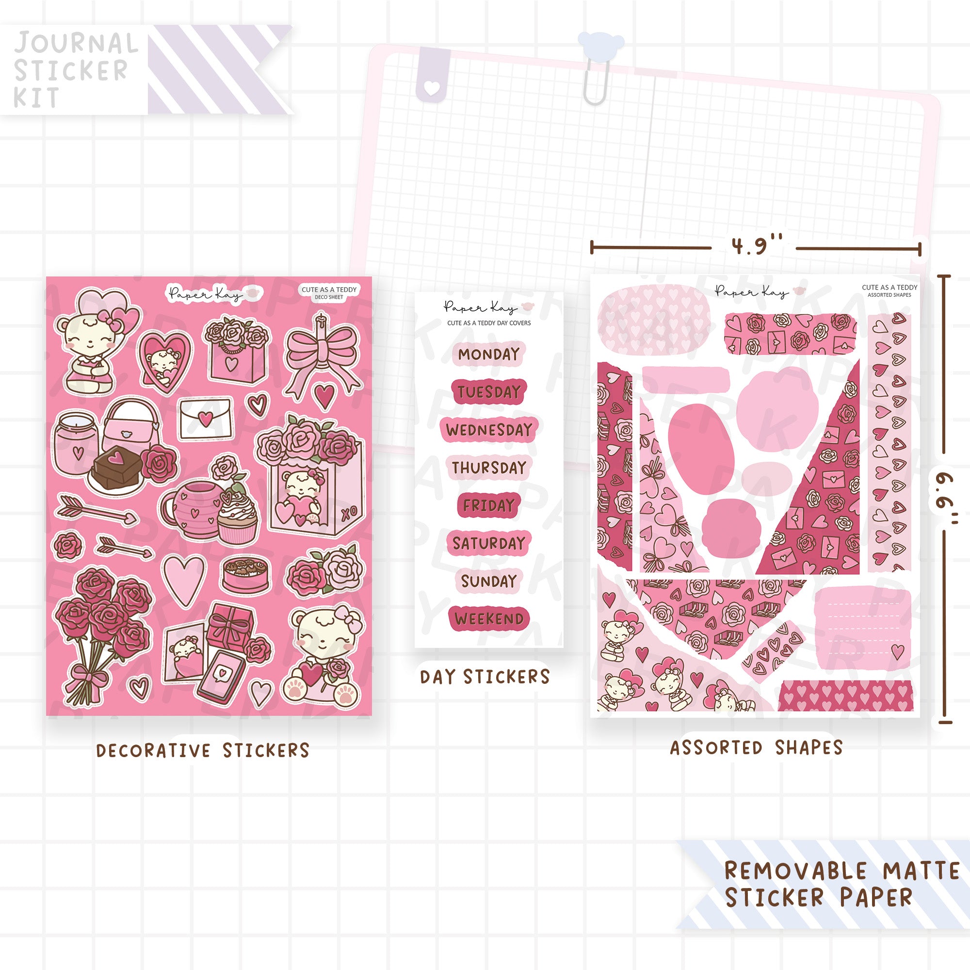 Cute as a Teddy Journalling Kit