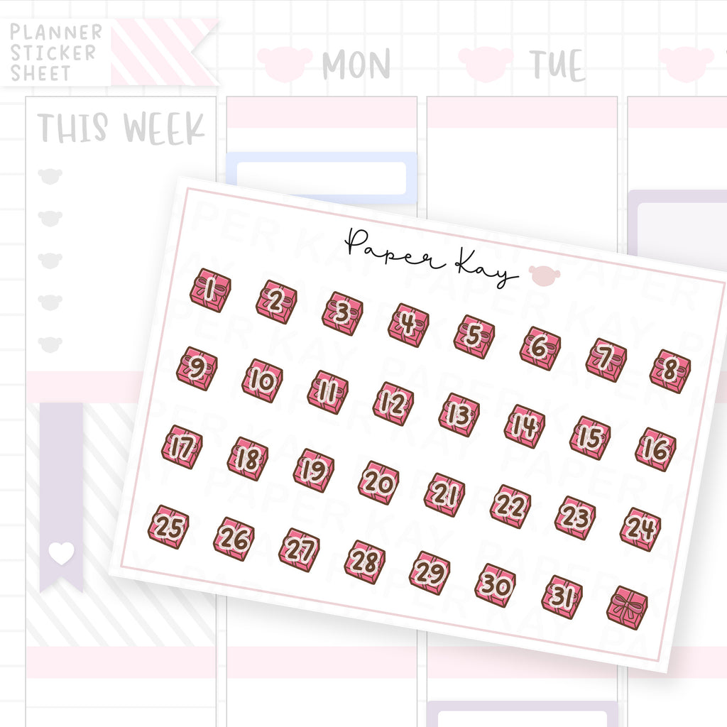 Cute as a Teddy Present Date Dot Stickers