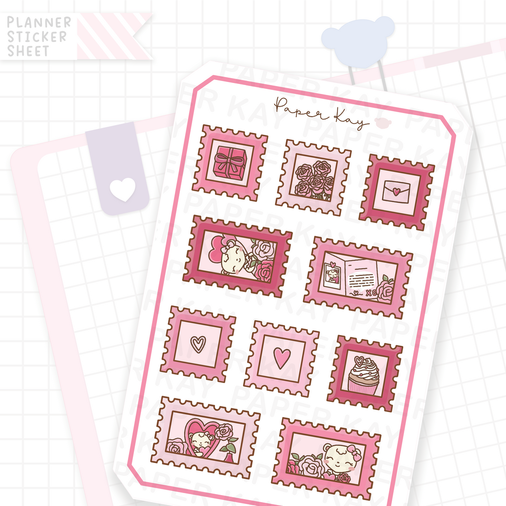 Cute as a Teddy Stamps Bujo Deco Stickers