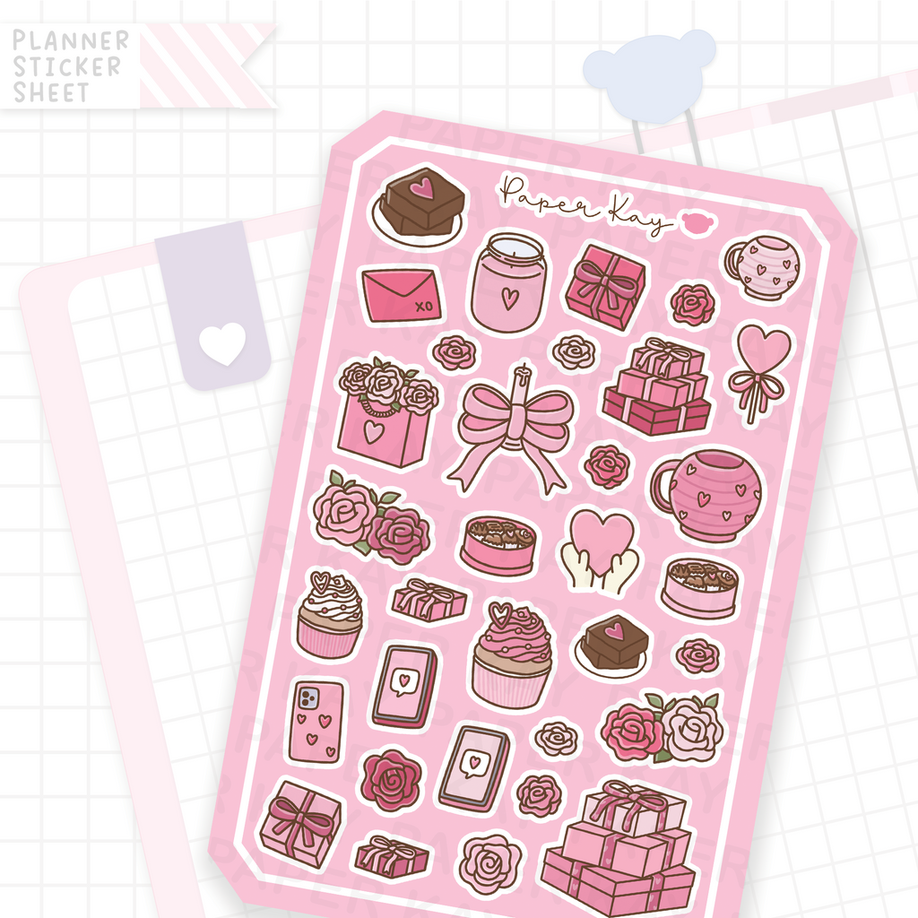 Cute as a Teddy Sweet Treats and Gifts Bujo Deco Stickers