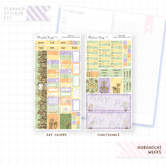 Daffodil Hobonichi Weeks Monthly Sticker Kit