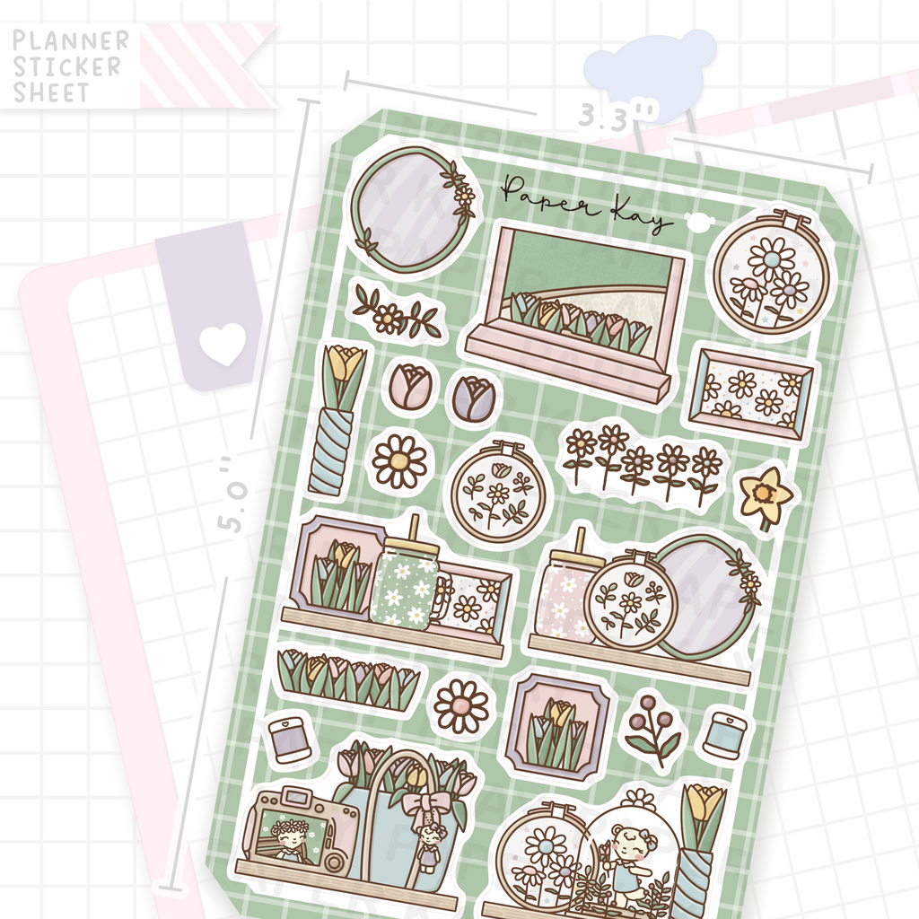 Early Spring Shelves Bujo Deco Stickers