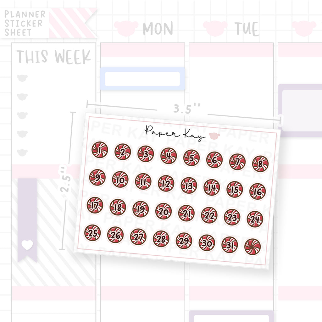 Festive Plans Candy Date Dot Stickers