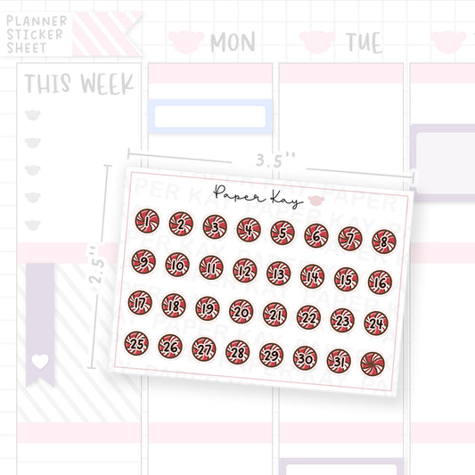 Festive Plans Candy Date Dot Stickers