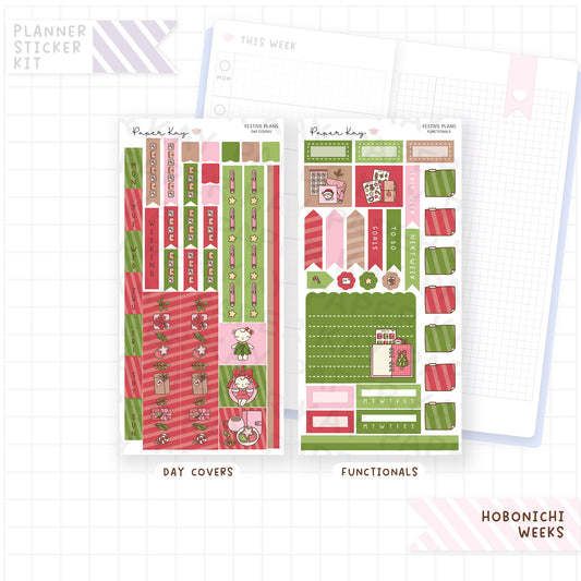 Festive Plans Hobonichi Weeks Sticker Kit