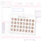 Floral Books Book Date Dot Stickers