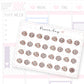 Floral Books Rose Date Dot Stickers