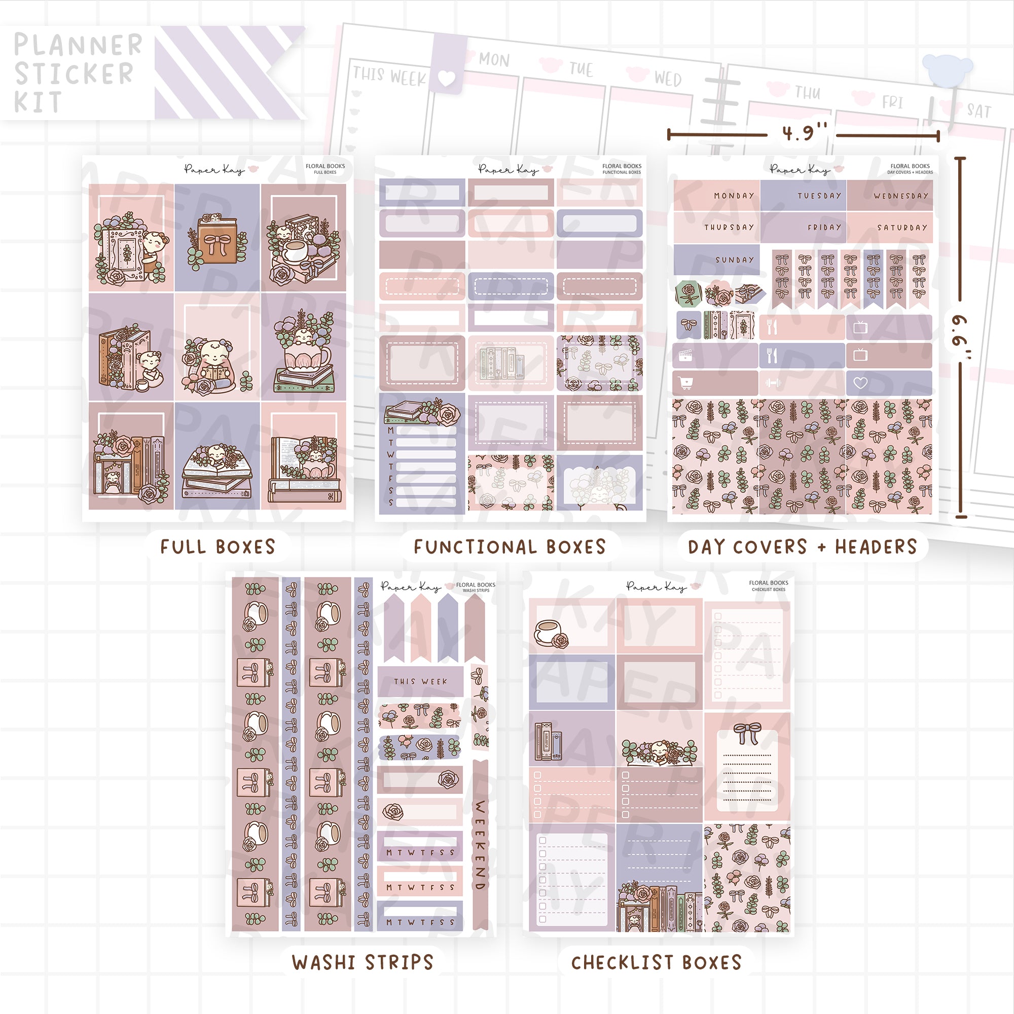 Floral Books Weekly Vertical Kit
