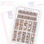 Floral Books Washi Strip Bujo Deco Stickers
