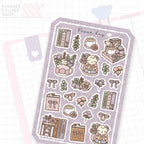 Floral Books Lilac Bujo Deco Stickers
