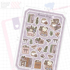 Floral Books Lilac Bujo Deco Stickers