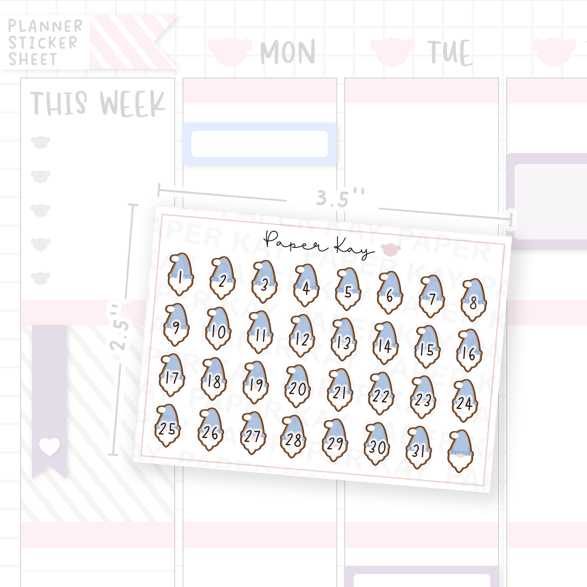 Gonkmas Gonk Date Dot Stickers