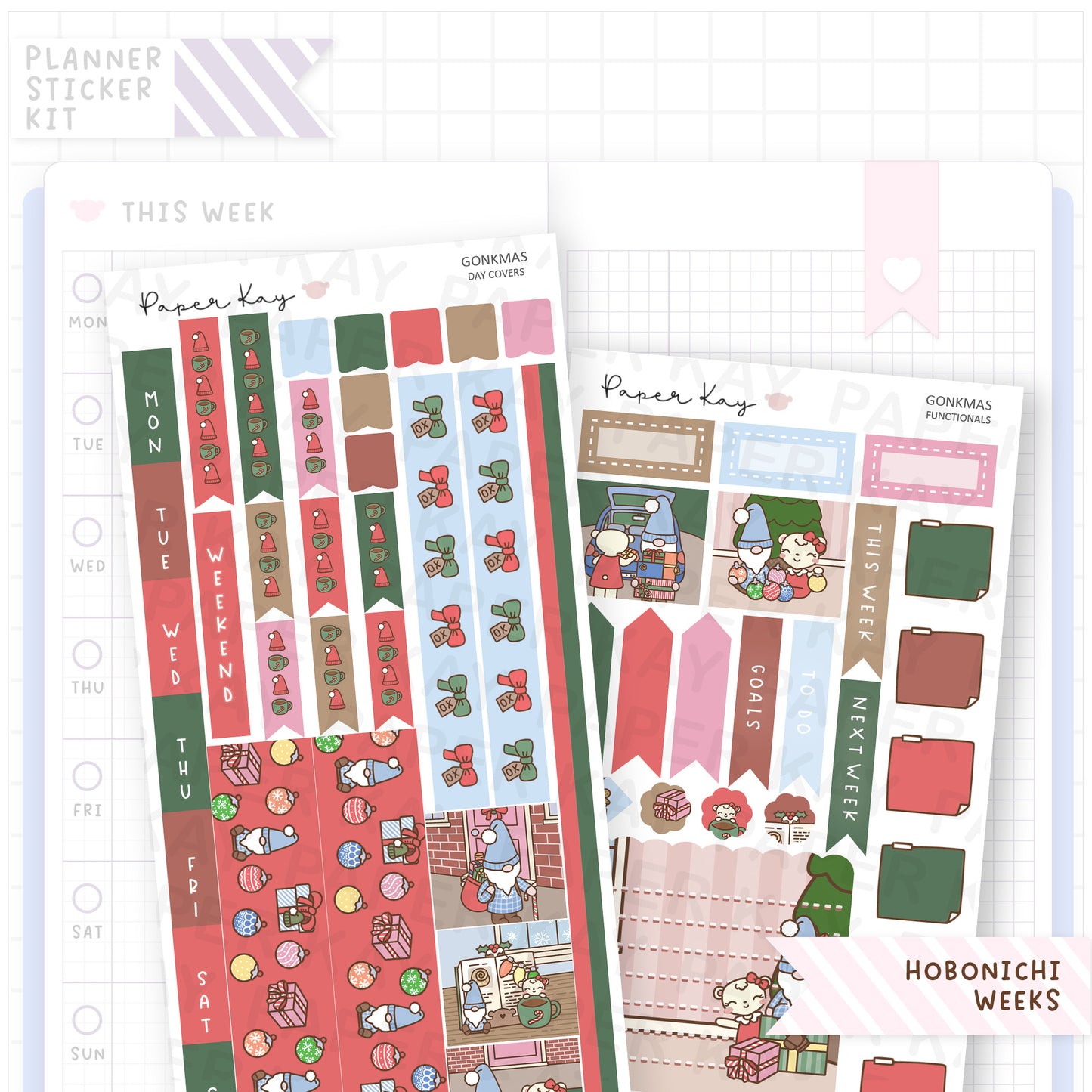 Gonkmas Hobonichi Weeks Sticker Kit