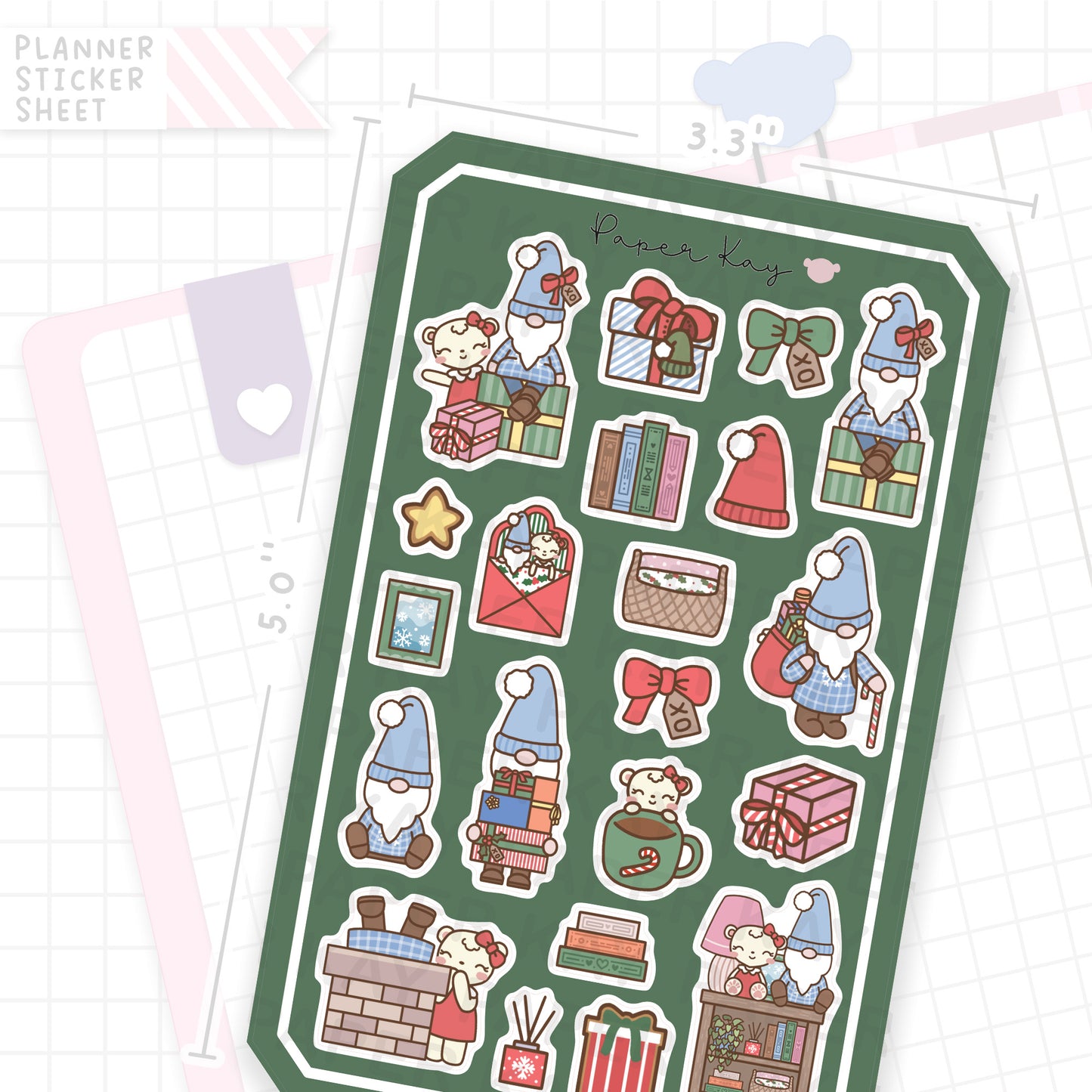 Gonkmas Green Bujo Deco Stickers