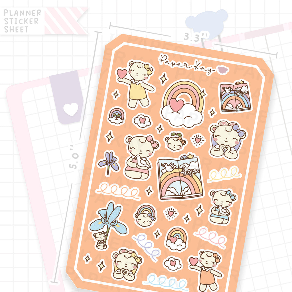 Hopeful Dot the Bear Bujo Deco Stickers